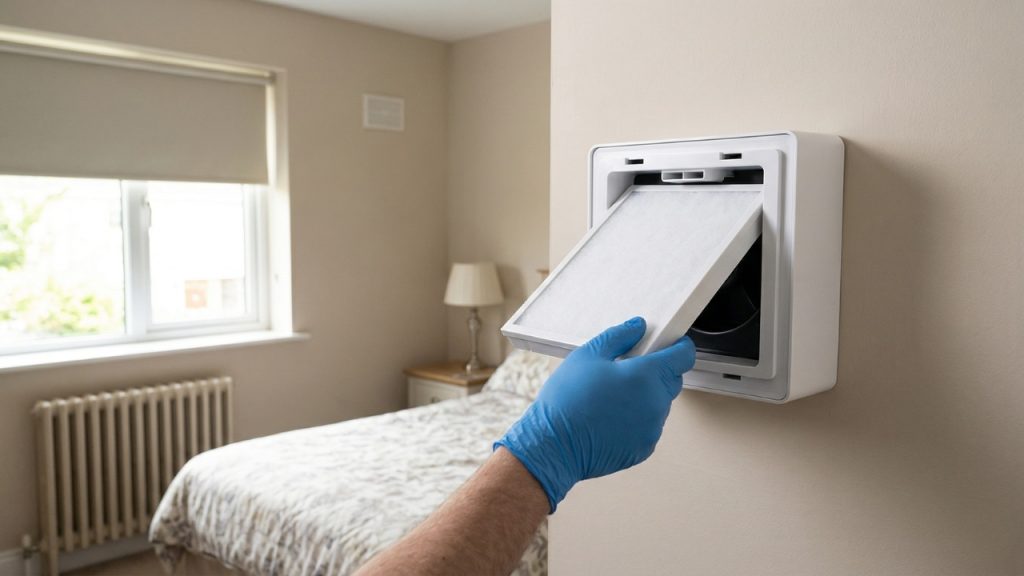 Red Light Flash in Single Room Heat Recovery Unit? Do This! 1 clean filter reinstalled hrv