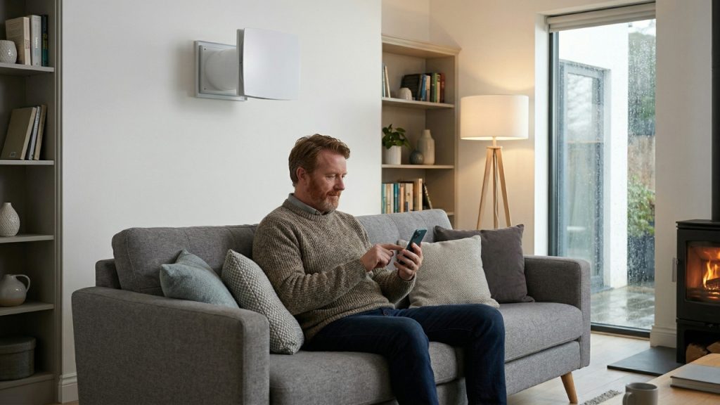 homeowner setting timer phone 2